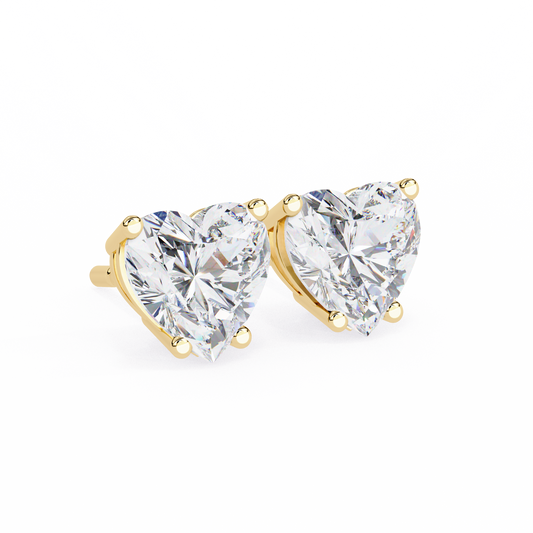 Elegance Heart Diamond Earrings - Espira Gems
