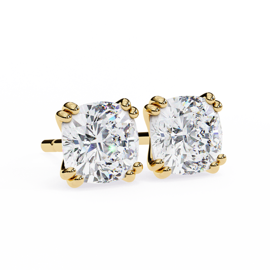 Regal Cushion Diamond Earrings - Espira Gems