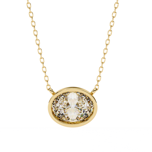 Noble Oval Diamond Pendant - Espira Gems