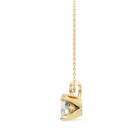Twinkle Round Lab Grown Diamond Pendant in Gold – Espira Gems (Chain Sold Separately)