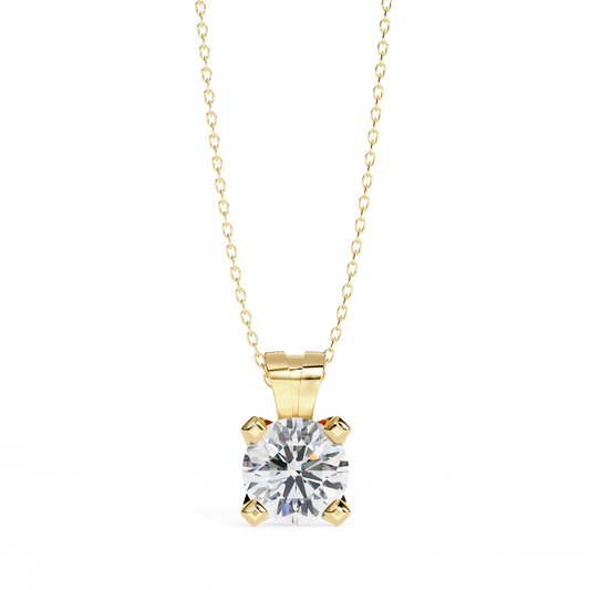 Twinkle Round Diamond Pendant (Chain Sold Separately) - Espira Gems