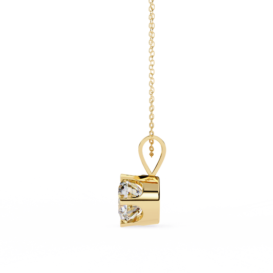Auric Round Lab-Grown Diamond Pendant in 18K Gold – Chain Sold Separately