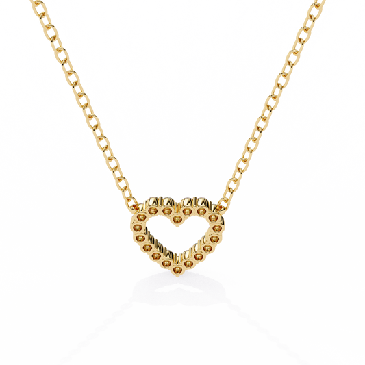 Luxe Heart Lab-Grown Diamond Pendant in 14K Gold – Espira Gems