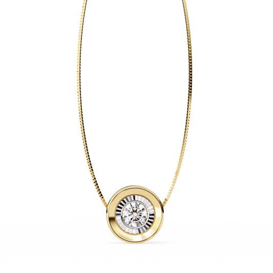 Luxe Circle Diamond Pendant - Espira Fine Gems