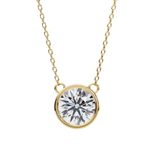 Nova Round Diamond Pendant - Espira Gems