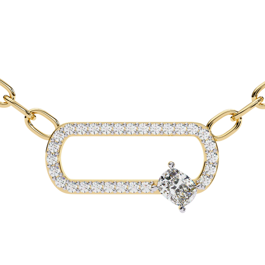 Bound Cushion Diamond Pendant