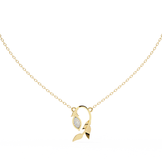 Bound Marquise Lab Grown Diamond Pendant in 18K Gold – Elegant and Sustainable Jewelry by Espira Gems