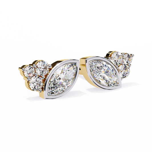 Flare Marquise Diamond Earrings - Espira Gems