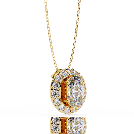 Stellar Round Diamond Pendant – Lab Grown Round Diamond Pendant by Espira Gems