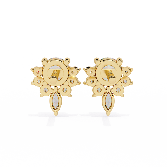 Floret Spark Diamond Earrings - Espira Gems