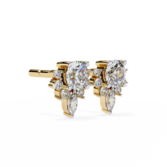 Floret Spark Diamond Earrings - Espira Gems