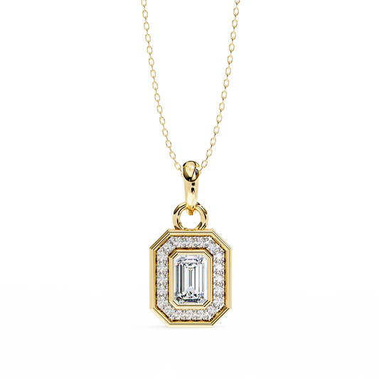 Aura Emerald Diamond Pendant (Chain Sold Separately) - Espira Gems