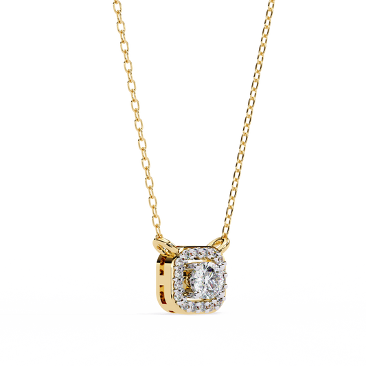 Celestial Cushion Diamond Pendant - Espira Gems