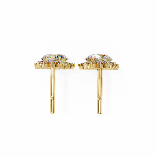 Boucles d'oreilles rondes en diamant Valentina