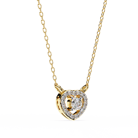 Celestial Heart Diamond Pendant - Espira Gems