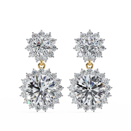 Boucles d'oreilles rondes en diamant Valentina
