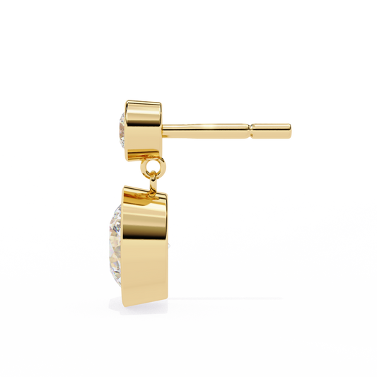 Evoke Drop Diamond Earrings - Espira Gems