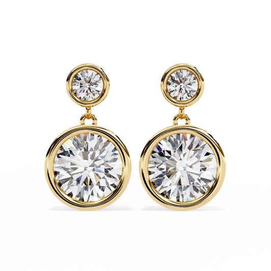 Evoke Drop Diamond Earrings - Espira Gems