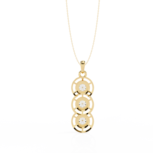 Trinity Round Diamond Pendant (Chain Sold Separately) - Espira Gems