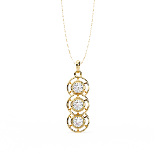 Trinity Round Diamond Pendant (Chain Sold Separately) - Espira Gems