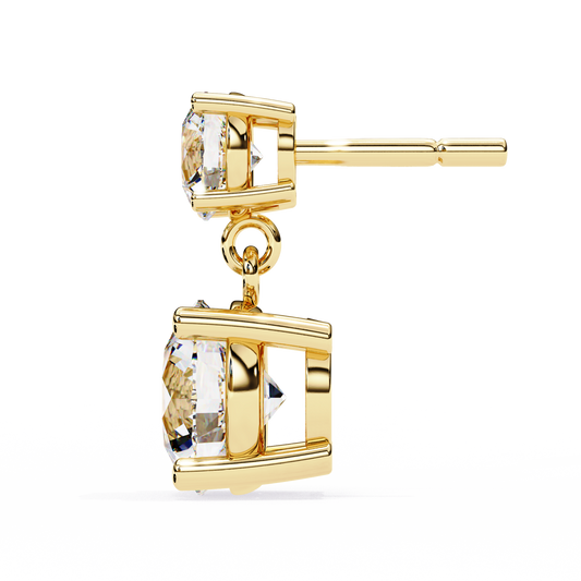 Gloria Round Diamond Earrings - Espira Fine Gems