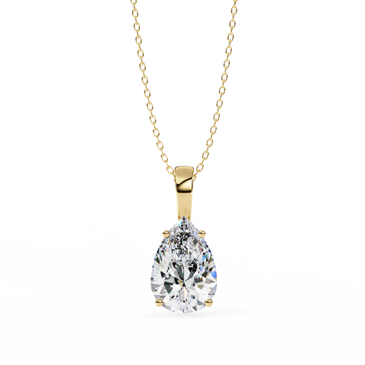 Ivy Pear Diamond Pendant (Chain Sold Separately) - Espira Gems