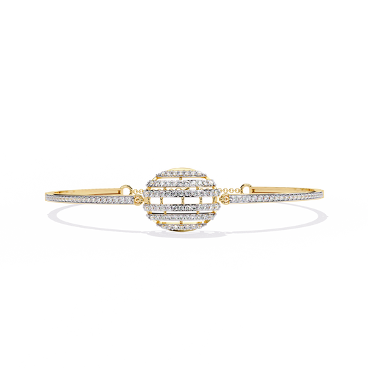 Lustrous Horizon Round Diamond Bracelet