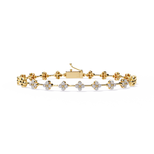 Stellar Circle Round Diamond Bracelet