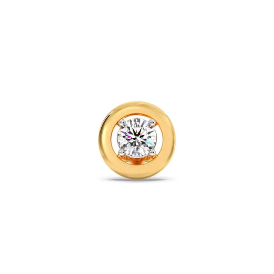 Charm Round Diamond Nose Pin - Espira Gems