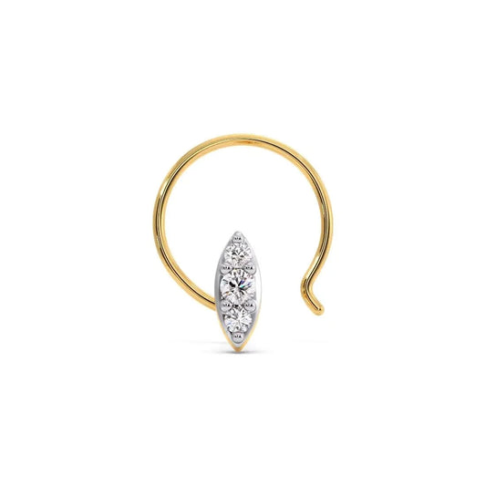 Allure Round Diamond Nose Pin - Espira Gems