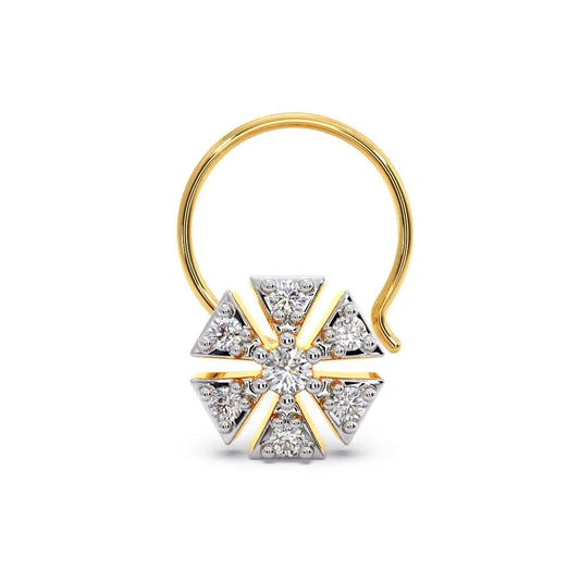 Sparkle Round Diamond Nose Pin - Espira Gems