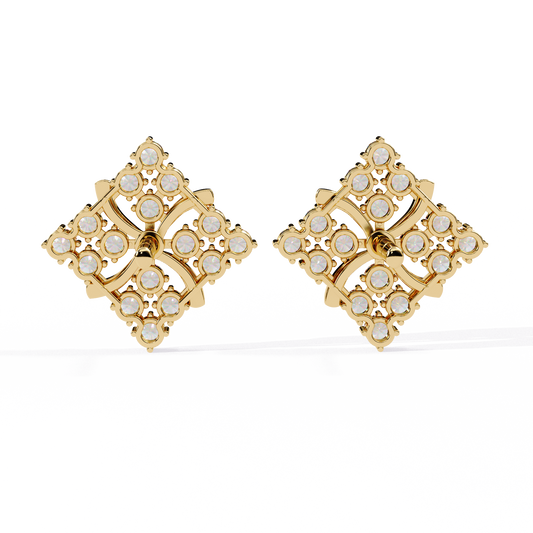 Ornate Whirl Diamond Earrings - Espira Fine Gems