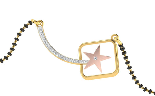 Swaran Shakti Diamond Mangalsutra With Chain