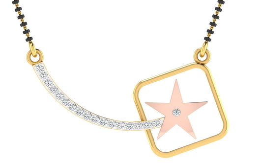 Swaran Shakti Diamond Mangalsutra With Chain