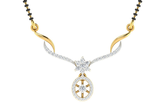 Sundara Sutra Diamond Mangalsutra With Chain