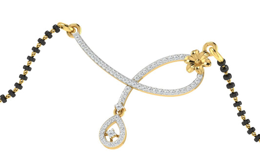 Rang Mahal Diamond Mangalsutra With Chain