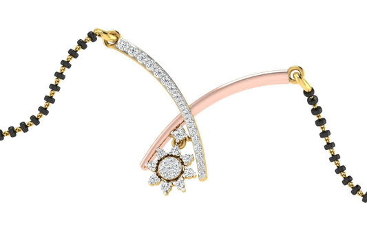 Saptapadi Sutra Diamond Mangalsutra With Chain