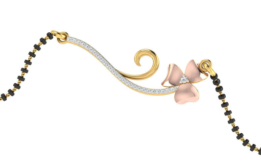 Shubhra Sutra Diamond Mangalsutra With Chain