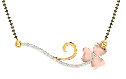 Shubhra Sutra Diamond Mangalsutra With Chain