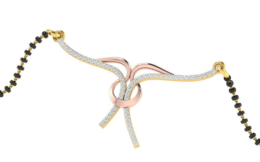 MadhurMilan Diamond Mangalsutra With Chain