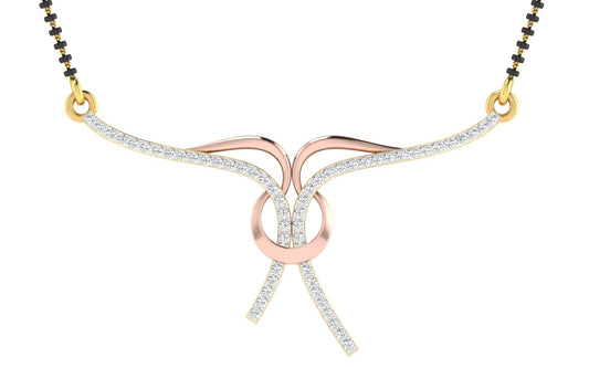 MadhurMilan Diamond Mangalsutra With Chain