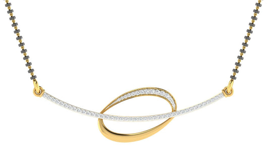 Sanskriti Sutra Diamond Mangalsutra With Chain