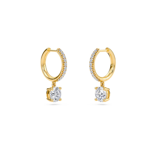 Charm 3 Carat Round Diamond Earring - Espira Gems
