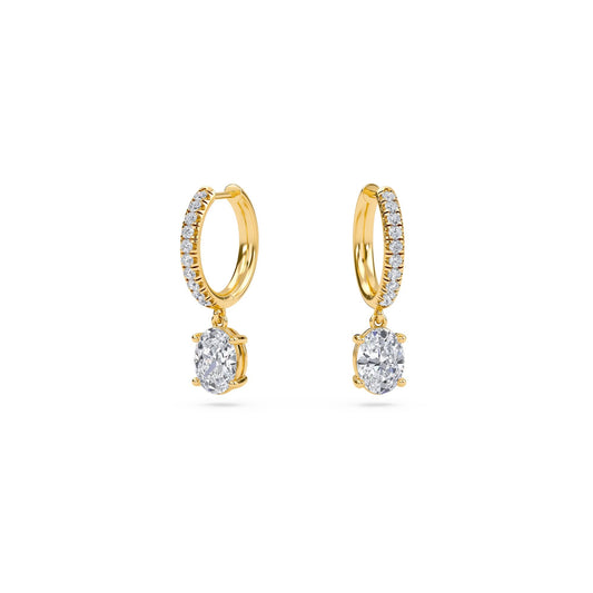 Boucles d'oreilles à breloques en diamant Celeste