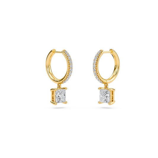 Boucles d'oreilles à breloques en diamant Celeste