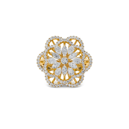 Lotus Diamond Ring - Espira Gems
