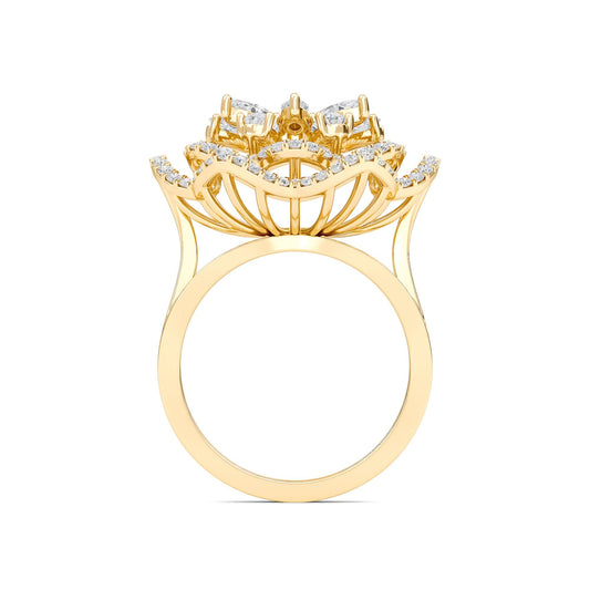 Lotus Diamond Ring - Espira Gems