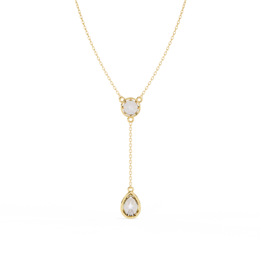Aurora Pear Diamond Necklace - Espira Fine Gems