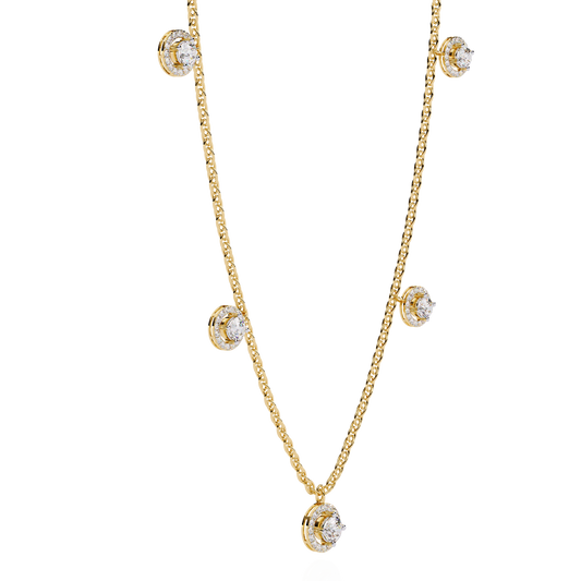 Amorea Round Diamond Necklace - Espira Fine Gems