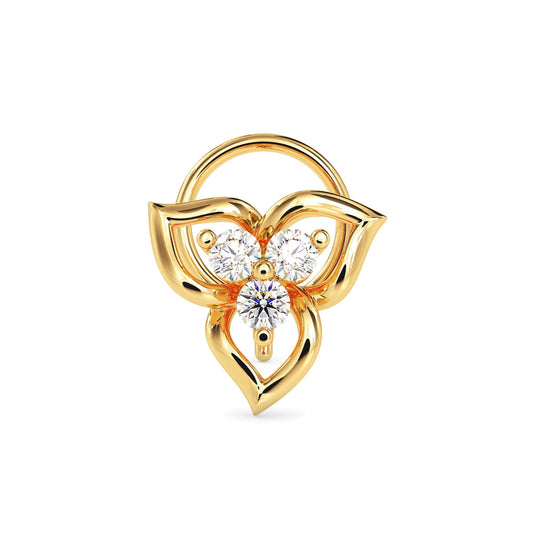 Glimza Round Diamond Nose Pin